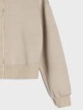 Hanorac cu glugă și fermoar soft touch - nude - SINSAY - small9