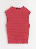 Strukturirana bluza bez rukava - roze - SINSAY - small3