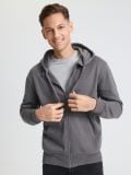 Basic zip up hoodie - light grey - SINSAY - small2
