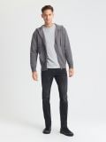 Basic zip up hoodie - light grey - SINSAY - small3
