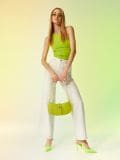 Ψηλόμεσο τζιν παντελόνι wide leg - λευκο - SINSAY - small1