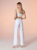 Ψηλόμεσο τζιν παντελόνι wide leg - λευκο - SINSAY - small4