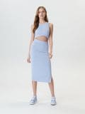 Fustă midi din tricot striat - light blue - SINSAY - small5