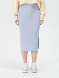 Fustă midi din tricot striat - light blue - SINSAY - small2