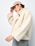 Τζάκετ teddy - κρεμ - SINSAY - small4
