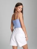 Rebrasti crop top - plava - SINSAY - small4