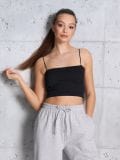 Rebrasti top - crno - SINSAY - small1