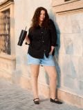 Джинсові шорти mom fit - синій - SINSAY - small1