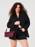 Kratke hlače iz džinsa mom fit - črna - SINSAY - small4