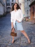 Teksas šorc s visokim strukom PLUS SIZE - plava - SINSAY - small2