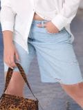 Teksas šorc s visokim strukom PLUS SIZE - plava - SINSAY - small1