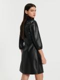 Rochie mini din piele ecologică - negru - SINSAY - small4