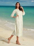 Sukienka midi z wiskozy - wielobarwny - SINSAY - small1