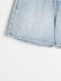 Szorty jeansowe paperbag z paskiem - niebieski - SINSAY - small9