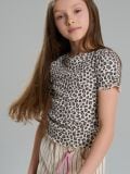 Футболка з леопардовим принтом - бежевий - SINSAY - small1