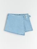 Fustă-pantaloni din denim - albastru - SINSAY - small6