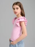 Koszulka z falbanami - różowy - SINSAY - small3