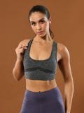 Sportski top - tamno siva - SINSAY - small3