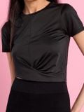 Bluza s naborima - crno - SINSAY - small3