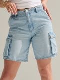 Bermuda in denim - blu - SINSAY - small1
