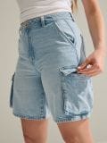 Bermuda in denim - blu - SINSAY - small4
