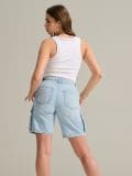 Bermuda in denim - blu - SINSAY - small2