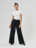 Majica z nabiranjem ob straneh - bela - SINSAY - small3