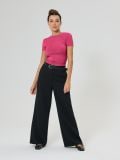 Majica z nabiranjem ob straneh - vroče roza - SINSAY - small4