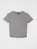 Majica s naborima sa strane - sivo - SINSAY - small3