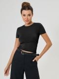 Pluus külgmiste kroogetega - must - SINSAY - small1