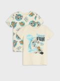 Komplet od 2 majice Tom & Jerry - nude - SINSAY - small1