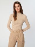 Ψηλόμεσο τζιν παντελόνι wide leg - τζιν στο χρωμα της ωχρας - SINSAY - small5