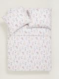 Set lenjerie de pat din bumbac - alb - SINSAY - small1