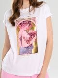 Puuvillane t-särk pildiga Alphonse Mucha - valge - SINSAY - small1