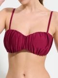 Góra od bikini bandeau - bordowy - SINSAY - small4