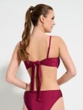 Góra od bikini bandeau - bordowy - SINSAY - small2