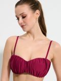 Góra od bikini bandeau - bordowy - SINSAY - small3