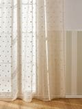 Firana w kropki 2 pack - beżowy - SINSAY - small1
