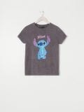 Koszulka z efektem sprania Lilo i Stich - szary - SINSAY - small4