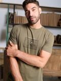 Majica kratkih rukava s printom - khaki - SINSAY - small1