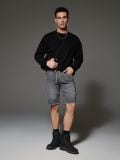 Teksas jogger šorc - siva - SINSAY - small3