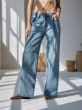Super široke farmerke - plavi džins - SINSAY - small1
