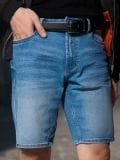 Uske jeans šorc - plava - SINSAY - small1