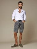 Slim kratke pantalone od trapera - sivo - SINSAY - small4