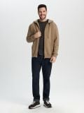 Pulover z zadrgo - taupe - SINSAY - small3