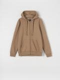 Pulover z zadrgo - taupe - SINSAY - small2