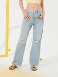 Kavbojke wide leg - modra - SINSAY - small3