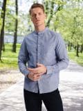 Сорочка regular - темно-синій - SINSAY - small1
