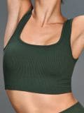 Crop top - svetlo maslinasta - SINSAY - small1