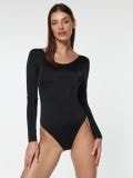 Body z długim rękawem - czarny - SINSAY - small2